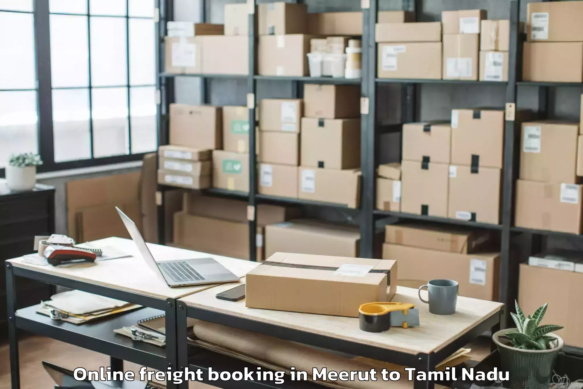 Reliable Meerut to Alangudi Online Freight Booking